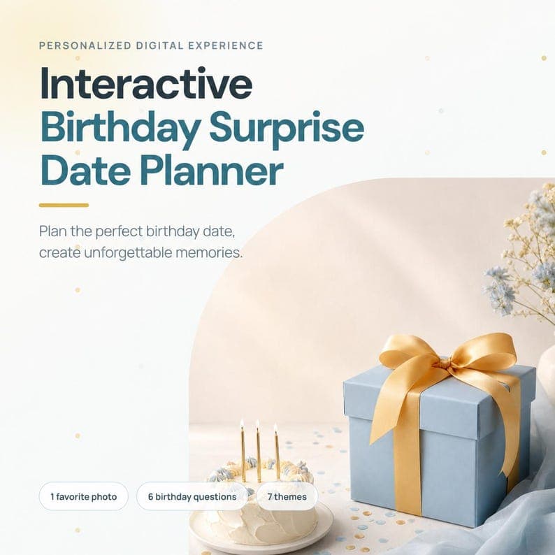 Interactive birthday surprise webpage